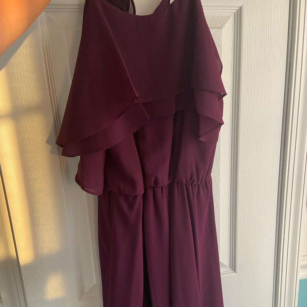 Purple dress from Francesca’s. Excellent for weddings. Fantastic condition.